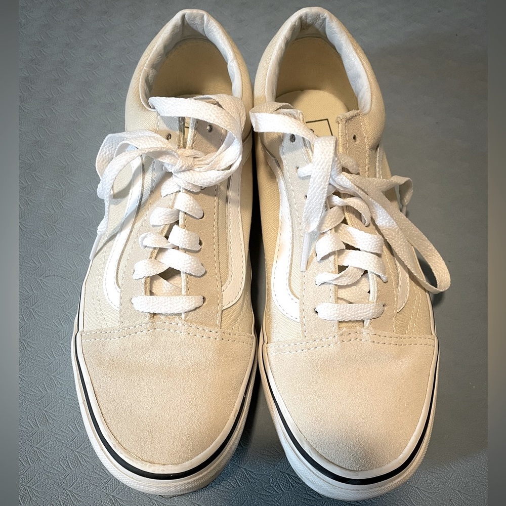 Vans Old Skool Light Birch Canvas/Suede, US Women’s 7, EUC